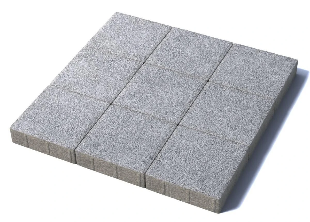 Тротуарная плитка Квадрат 300х300х80 мм, гранит, белый