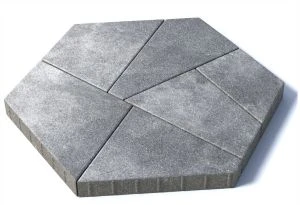 Тротуарная плитка Мозаика, 80 мм, Шунгит