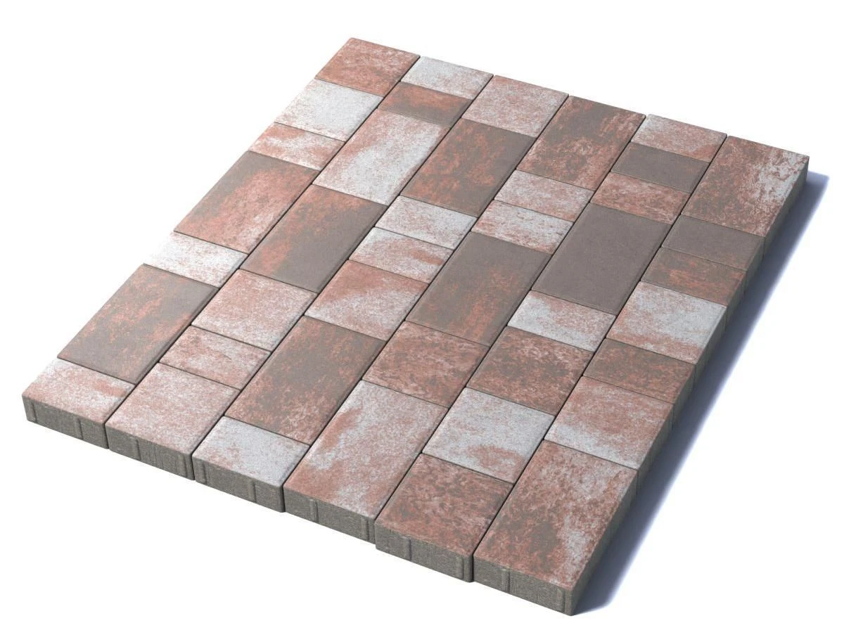 Тротуарная плитка Старый город, 40 мм, Клен