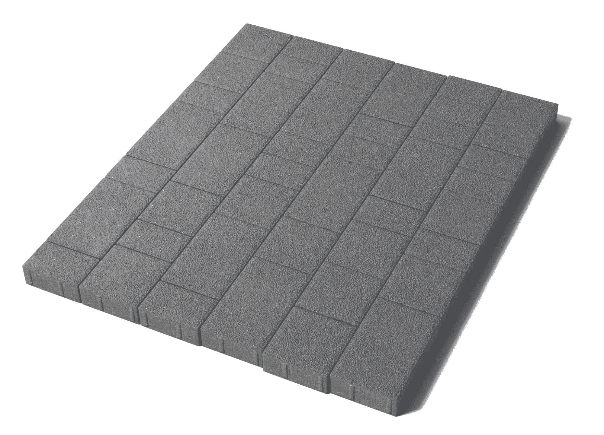 Тротуарная плитка Старый город, 60 мм, гранит, серый