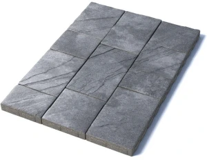 Тротуарная плитка Литос, 60 мм, Шунгит