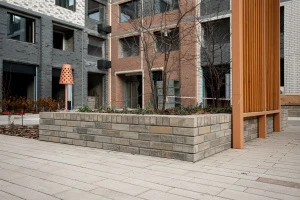 Облицовочный порядовочный вибропрессованный кирпич, Базальт