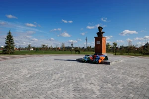 Купите тротуарную плитку Б.2.П.6 гладкий листопад (черный, белый) - Антрацит