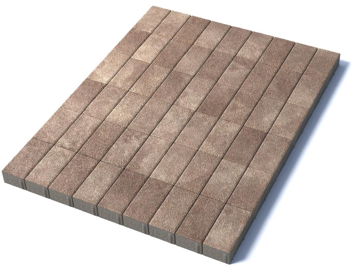 Тротуарная плитка Прямоугольник 200х100х60 мм, гранит, Хаски