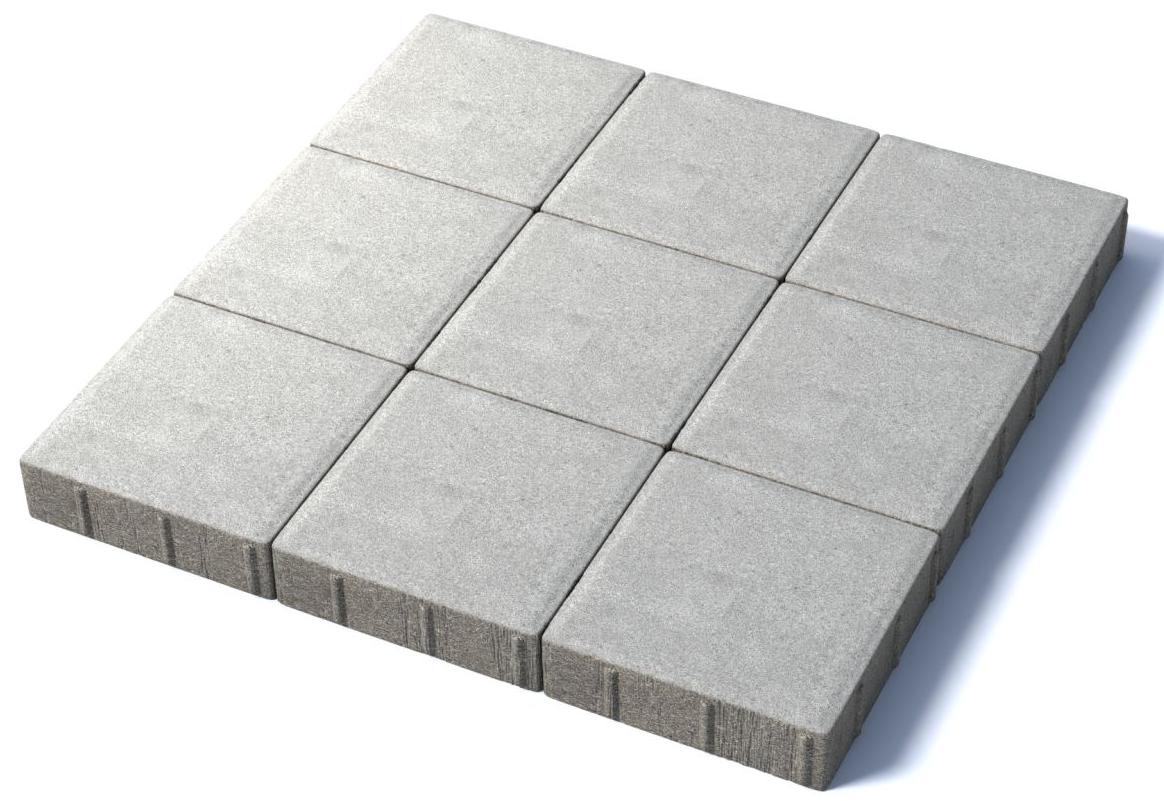 Тротуарная плитка Квадрат 300х300х80 мм, белый