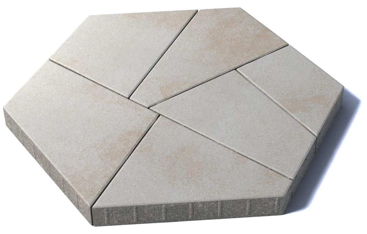 Тротуарная плитка Мозаика, 80 мм, Степняк