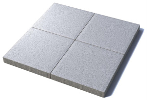 Тротуарная плитка Квадрат 600х600х80 мм, мрамор, белый с черным